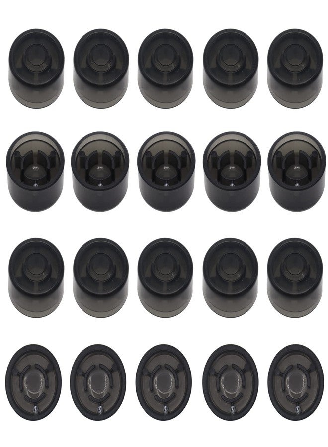 Cheerock 20Pcs Black Guitar Effect Footswitch Topper, Guitar Pedals Footswich Protection Caps, Plastic Guitar Pedal Footswitch Topper Cover for Common Pedal Switches - Image 1
